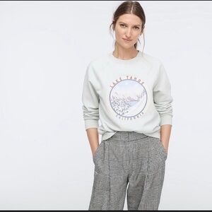 J. Crew Mint Green Lake Tahoe Crew Sweatshirt S